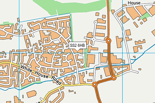 SS2 6HB map - OS VectorMap District (Ordnance Survey)