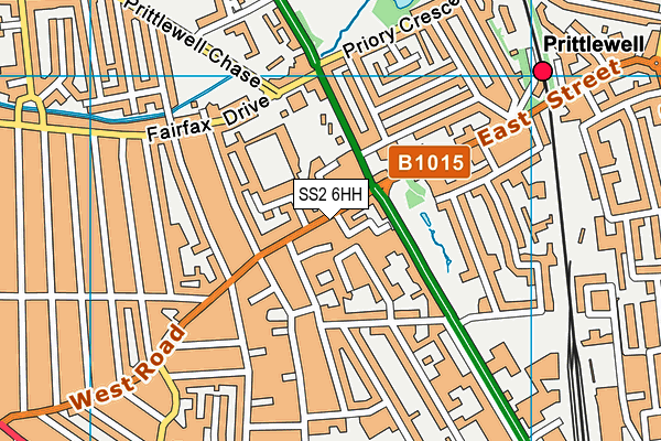 SS2 6HH map - OS VectorMap District (Ordnance Survey)