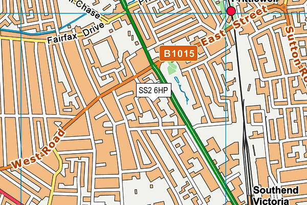 SS2 6HP map - OS VectorMap District (Ordnance Survey)