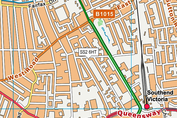 SS2 6HT map - OS VectorMap District (Ordnance Survey)
