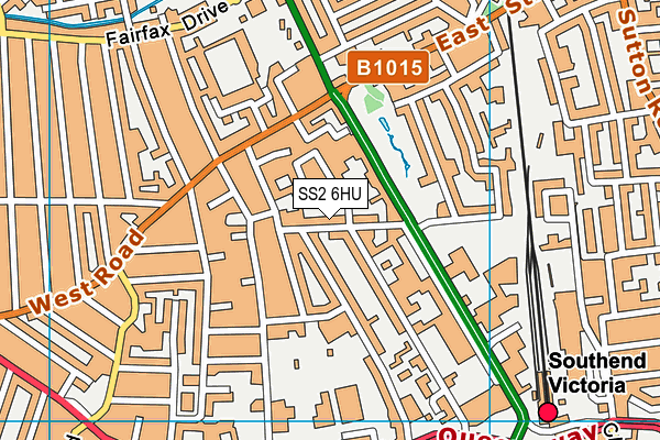 SS2 6HU map - OS VectorMap District (Ordnance Survey)