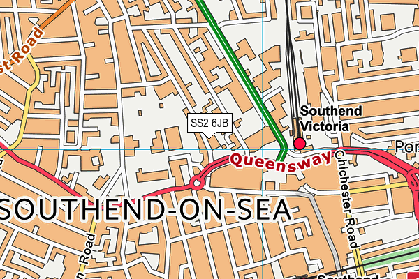 SS2 6JB map - OS VectorMap District (Ordnance Survey)