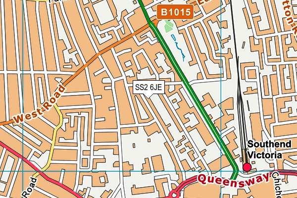 SS2 6JE map - OS VectorMap District (Ordnance Survey)