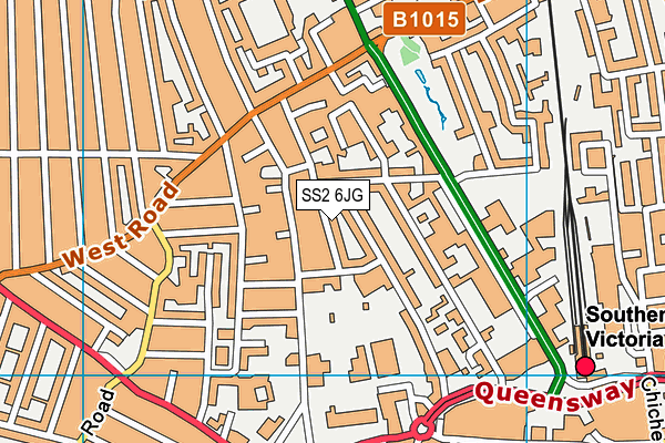 SS2 6JG map - OS VectorMap District (Ordnance Survey)