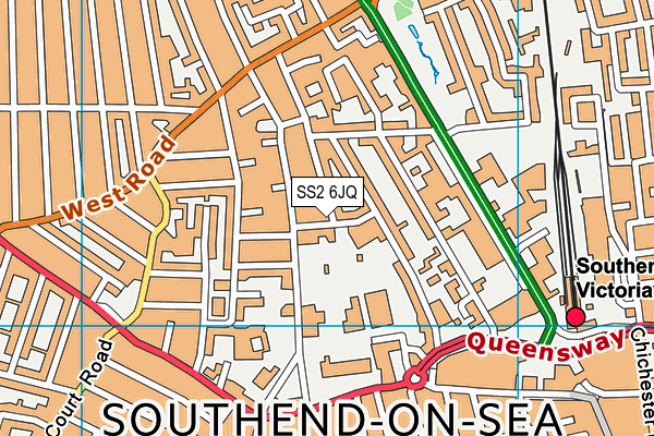 SS2 6JQ map - OS VectorMap District (Ordnance Survey)