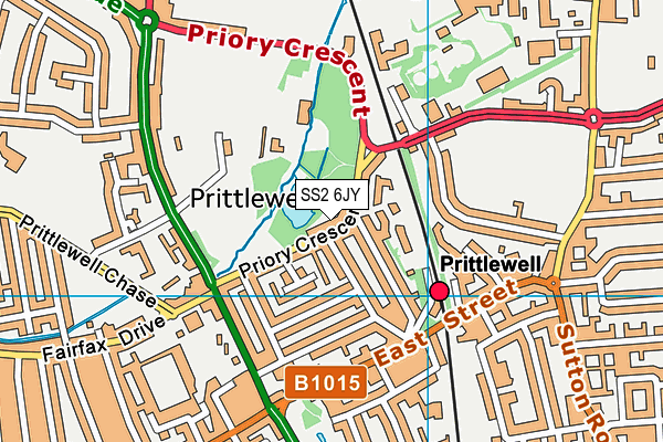 SS2 6JY map - OS VectorMap District (Ordnance Survey)