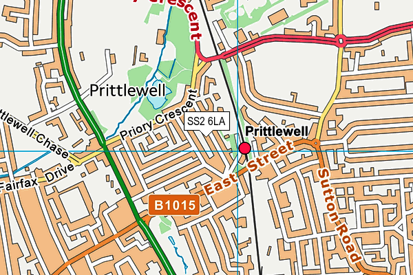 SS2 6LA map - OS VectorMap District (Ordnance Survey)