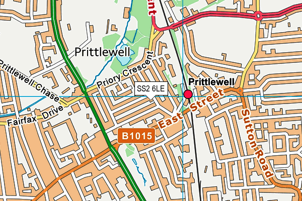 SS2 6LE map - OS VectorMap District (Ordnance Survey)