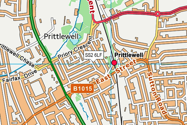 SS2 6LF map - OS VectorMap District (Ordnance Survey)