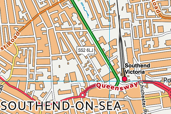 SS2 6LJ map - OS VectorMap District (Ordnance Survey)