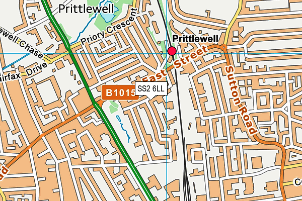 SS2 6LL map - OS VectorMap District (Ordnance Survey)