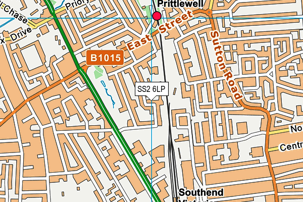 SS2 6LP map - OS VectorMap District (Ordnance Survey)