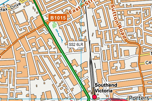 SS2 6LR map - OS VectorMap District (Ordnance Survey)