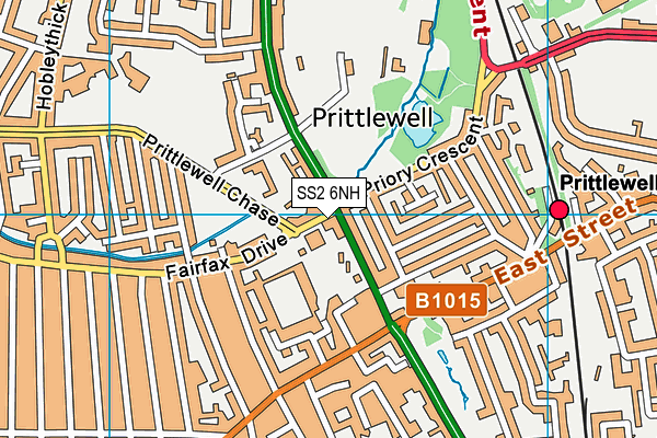 SS2 6NH map - OS VectorMap District (Ordnance Survey)