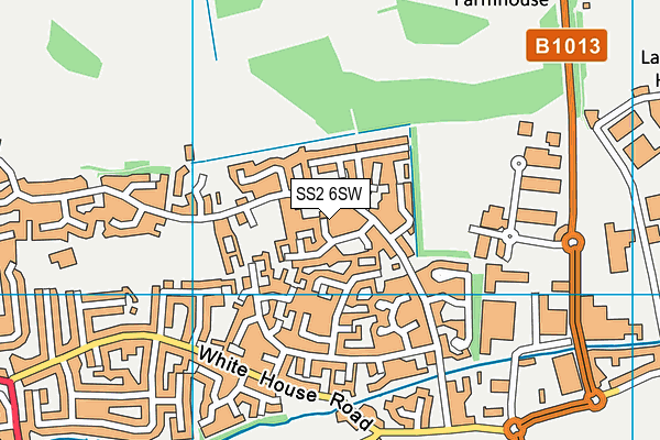 SS2 6SW map - OS VectorMap District (Ordnance Survey)