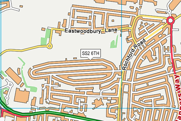 SS2 6TH map - OS VectorMap District (Ordnance Survey)