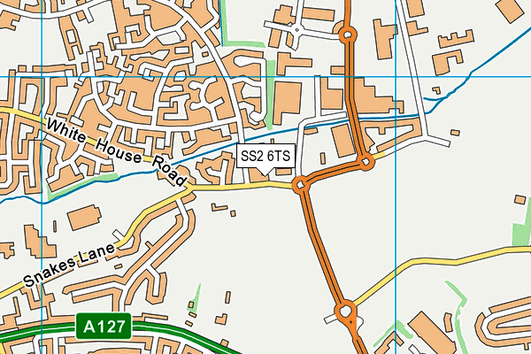SS2 6TS map - OS VectorMap District (Ordnance Survey)