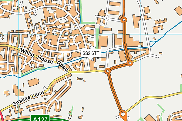 SS2 6TT map - OS VectorMap District (Ordnance Survey)