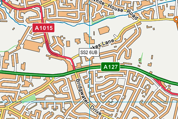 SS2 6UB map - OS VectorMap District (Ordnance Survey)