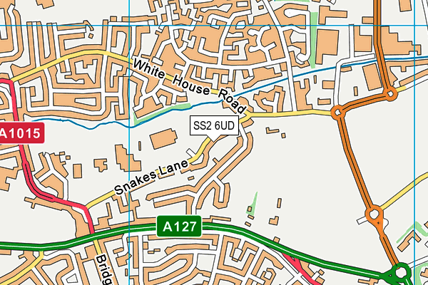 SS2 6UD map - OS VectorMap District (Ordnance Survey)