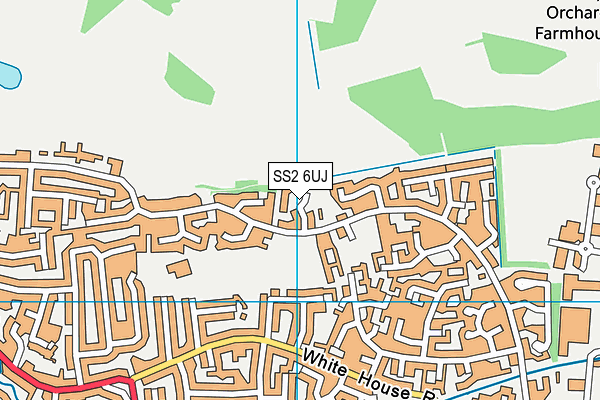 SS2 6UJ map - OS VectorMap District (Ordnance Survey)