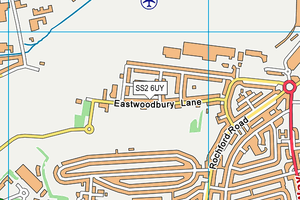 SS2 6UY map - OS VectorMap District (Ordnance Survey)