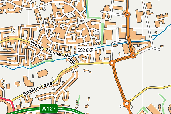 SS2 6XP map - OS VectorMap District (Ordnance Survey)