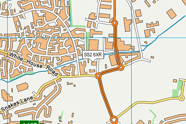 SS2 6XR map - OS VectorMap District (Ordnance Survey)