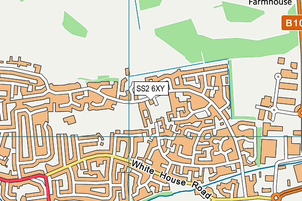 SS2 6XY map - OS VectorMap District (Ordnance Survey)