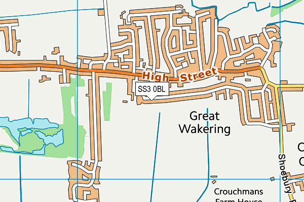 SS3 0BL map - OS VectorMap District (Ordnance Survey)