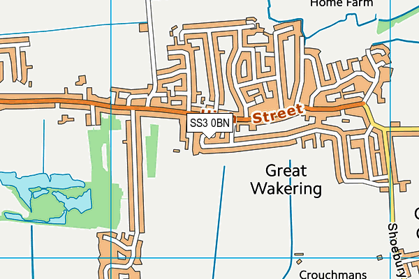 SS3 0BN map - OS VectorMap District (Ordnance Survey)