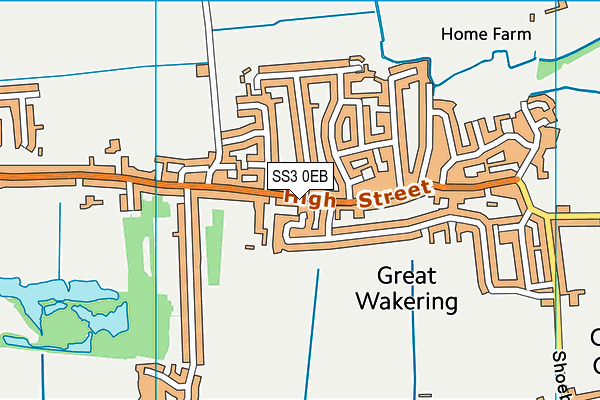 SS3 0EB map - OS VectorMap District (Ordnance Survey)