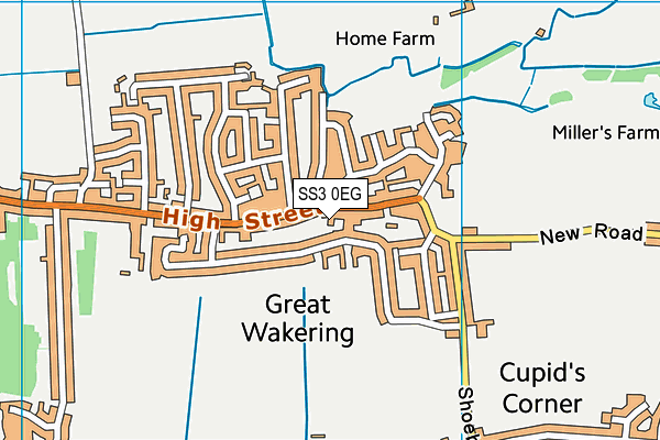 SS3 0EG map - OS VectorMap District (Ordnance Survey)