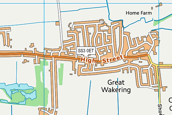 SS3 0ET map - OS VectorMap District (Ordnance Survey)