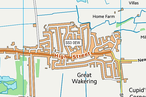 SS3 0EW map - OS VectorMap District (Ordnance Survey)