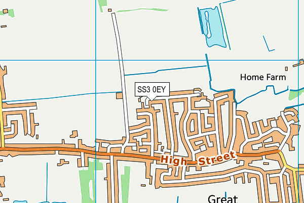SS3 0EY map - OS VectorMap District (Ordnance Survey)