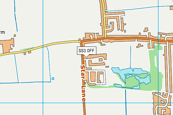 SS3 0FF map - OS VectorMap District (Ordnance Survey)