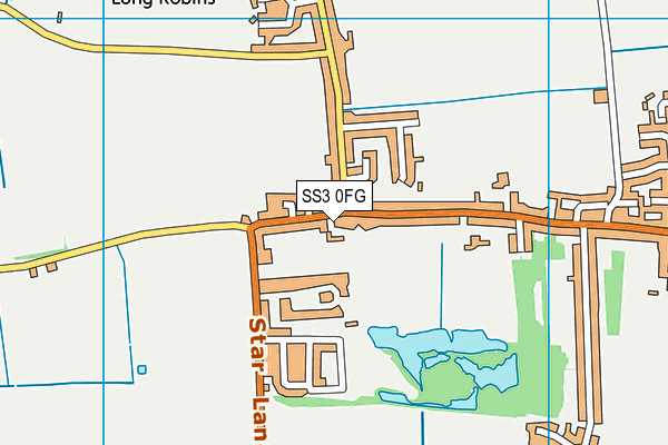 SS3 0FG map - OS VectorMap District (Ordnance Survey)