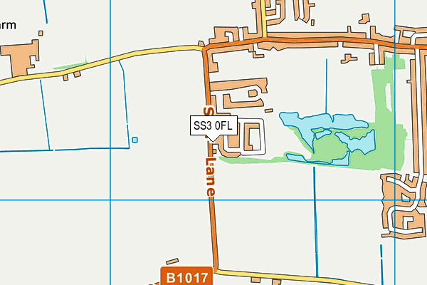 SS3 0FL map - OS VectorMap District (Ordnance Survey)