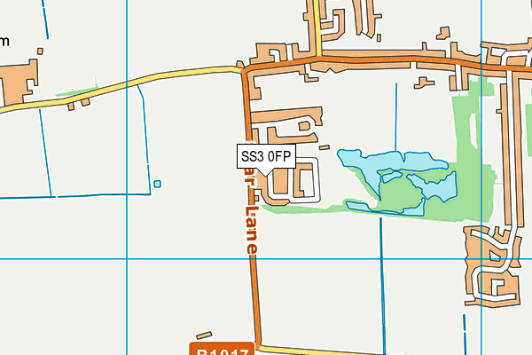 SS3 0FP map - OS VectorMap District (Ordnance Survey)