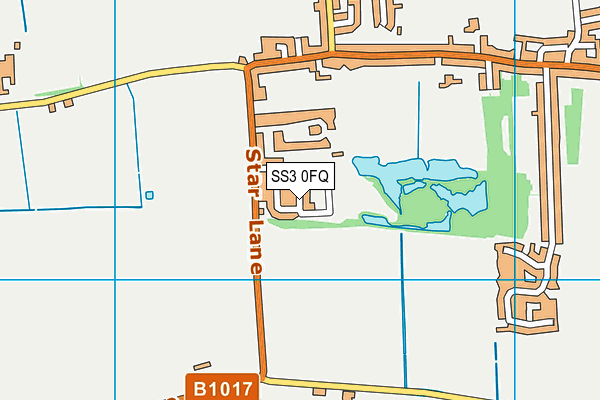 SS3 0FQ map - OS VectorMap District (Ordnance Survey)