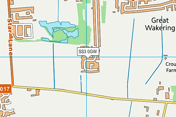 SS3 0GW map - OS VectorMap District (Ordnance Survey)