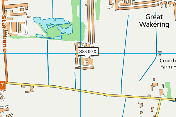 SS3 0GX map - OS VectorMap District (Ordnance Survey)