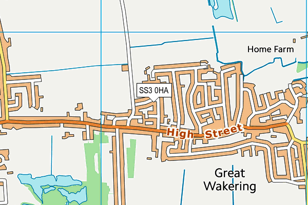 SS3 0HA map - OS VectorMap District (Ordnance Survey)