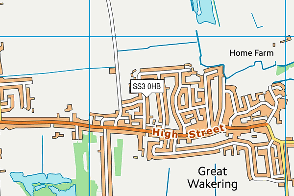 SS3 0HB map - OS VectorMap District (Ordnance Survey)