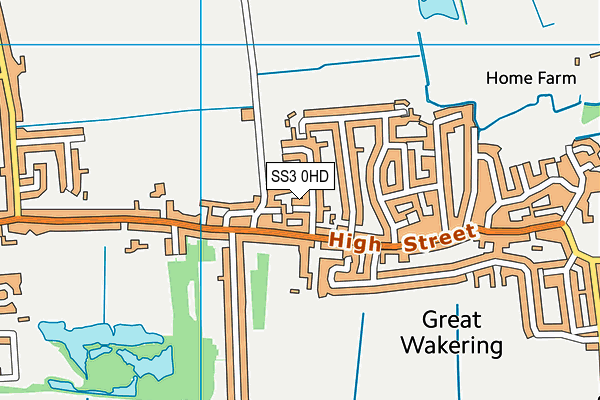 SS3 0HD map - OS VectorMap District (Ordnance Survey)