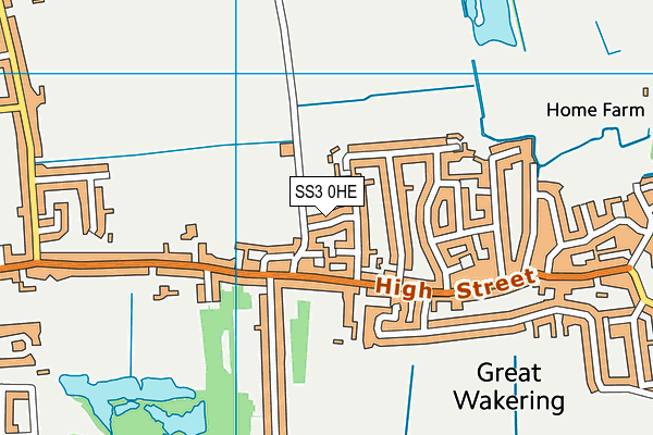 SS3 0HE map - OS VectorMap District (Ordnance Survey)