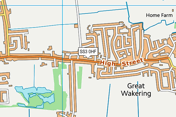 SS3 0HF map - OS VectorMap District (Ordnance Survey)