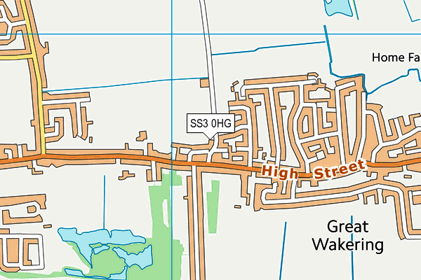 SS3 0HG map - OS VectorMap District (Ordnance Survey)