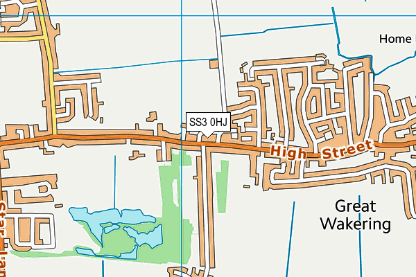 SS3 0HJ map - OS VectorMap District (Ordnance Survey)
